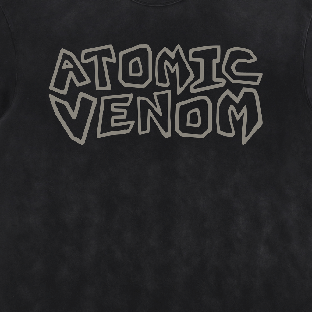 Atomic Venom Icon Acid Washed Distressed T-Shirt