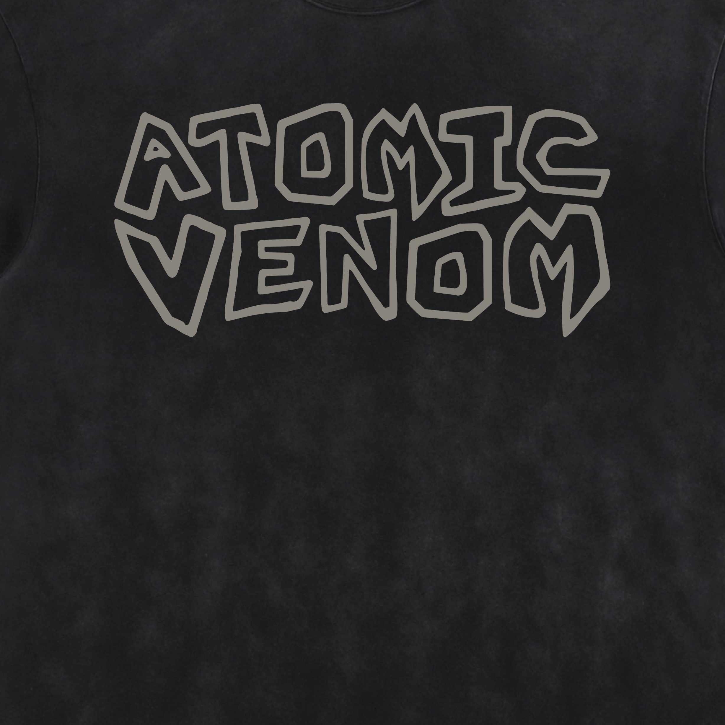 Atomic Venom Icon Acid Washed Distressed T-Shirt