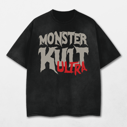 Beware Acid Washed Distressed T-Shirt