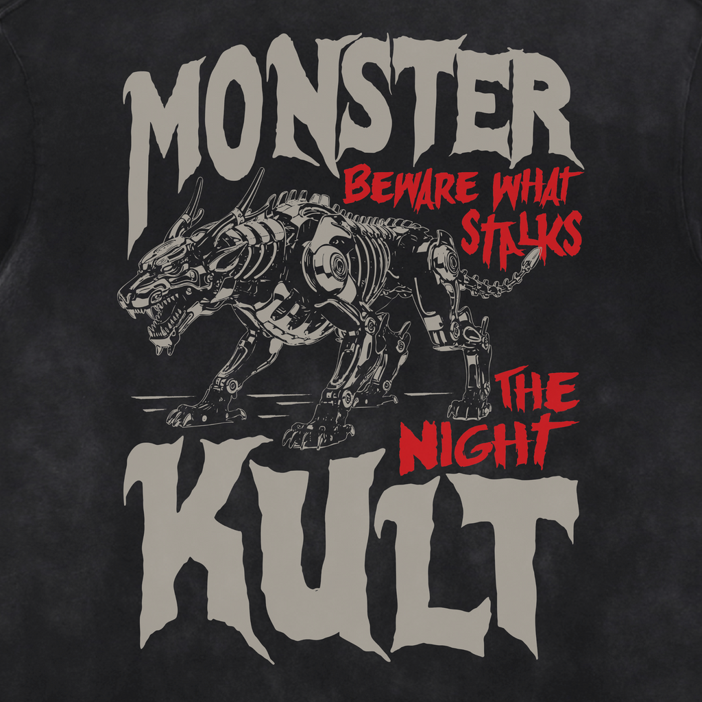 Beware Acid Washed Distressed T-Shirt