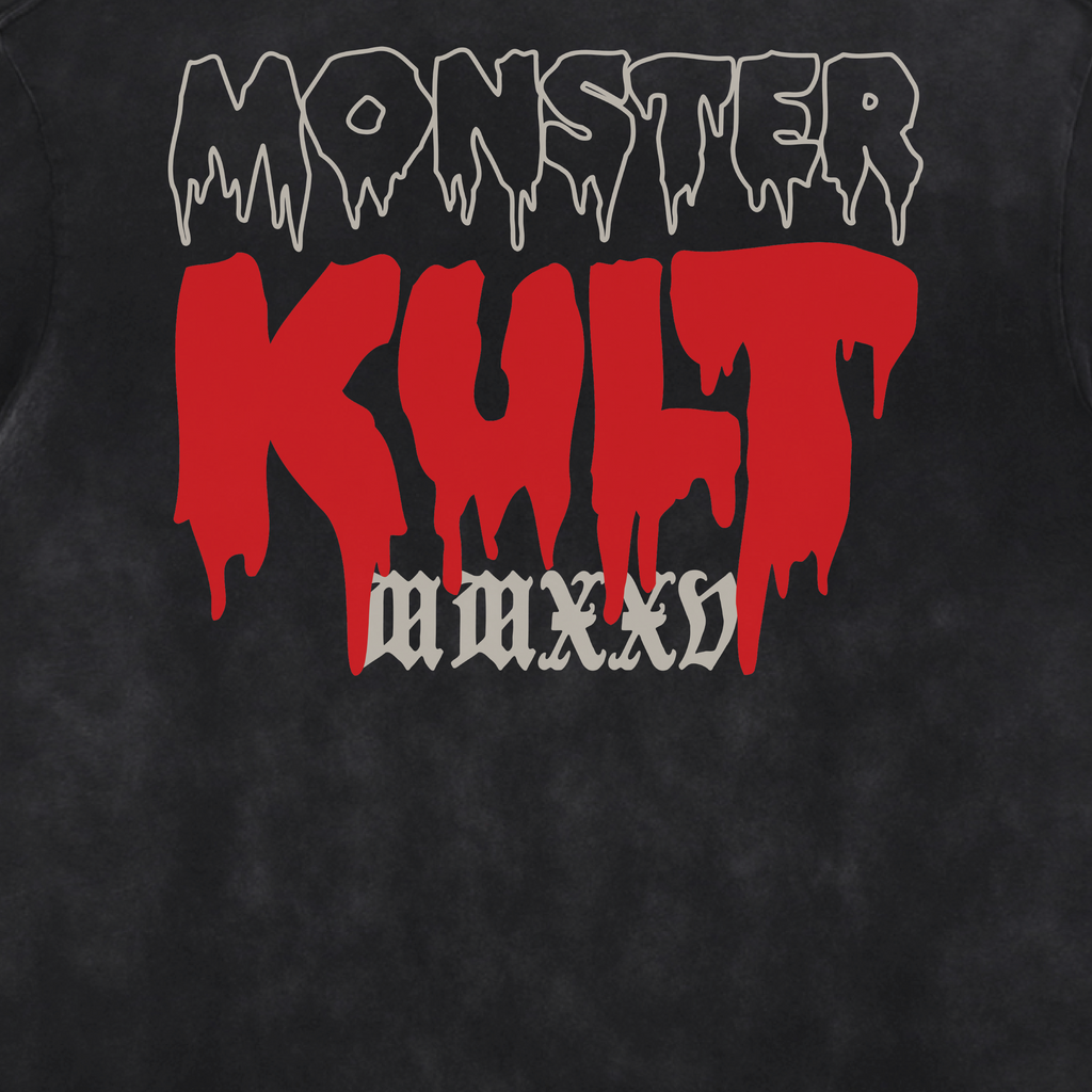 Blood Thirst Acid Washed Distressed T-Shirt