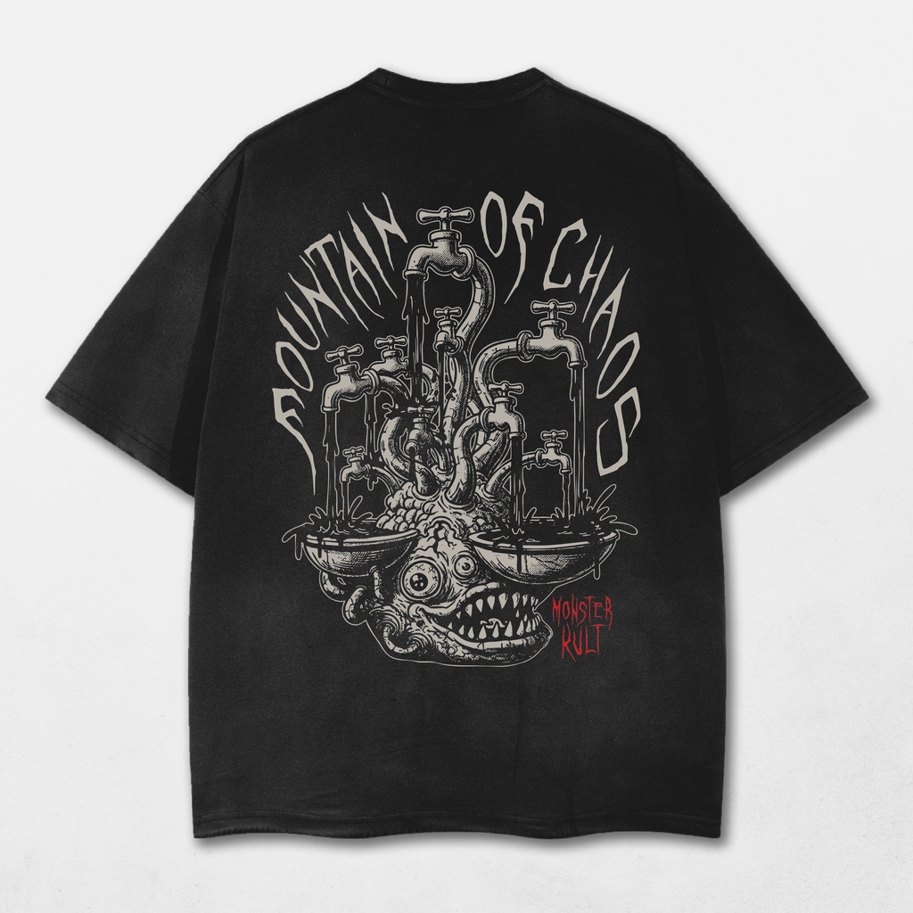Chaos Acid Washed Distressed T-Shirt