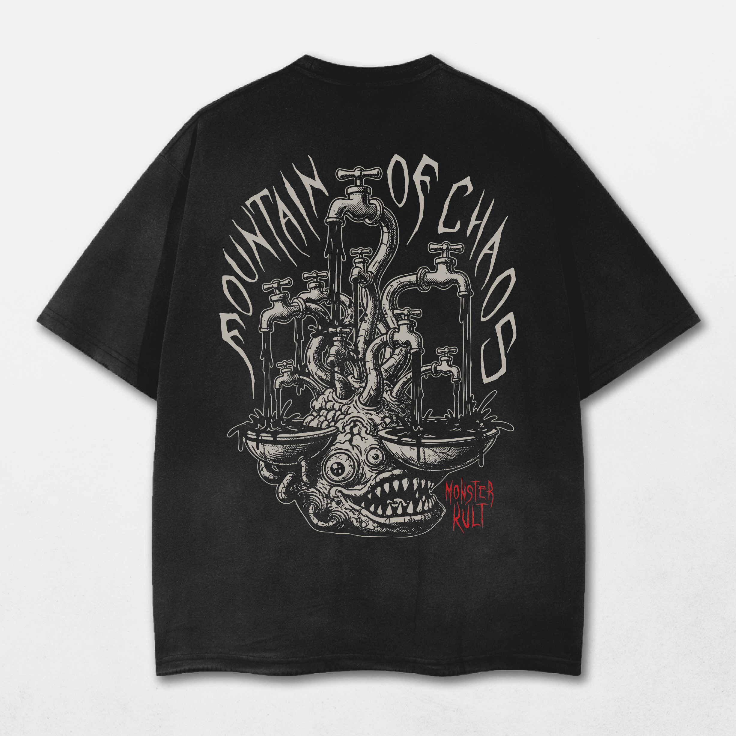 Chaos Acid Washed Distressed T-Shirt