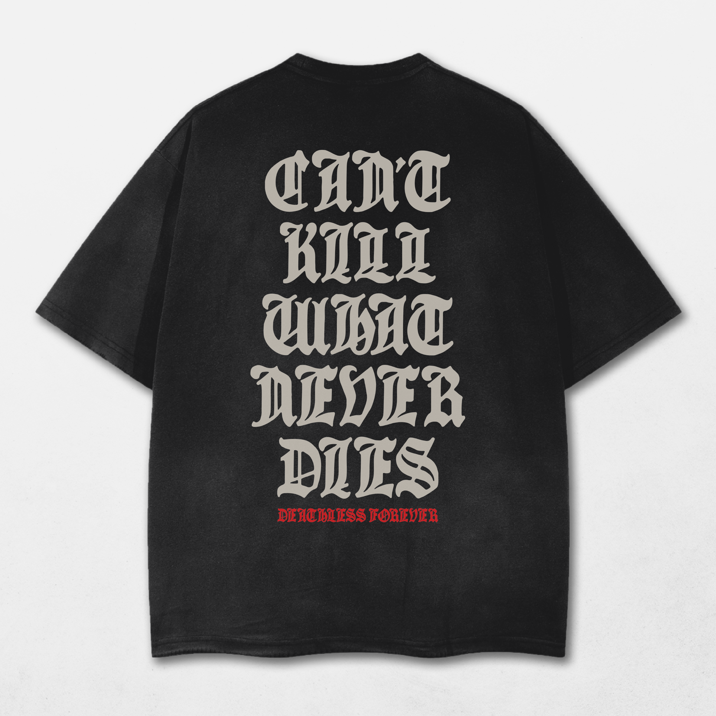 Deathless Acid Washed Distressed T-Shirt