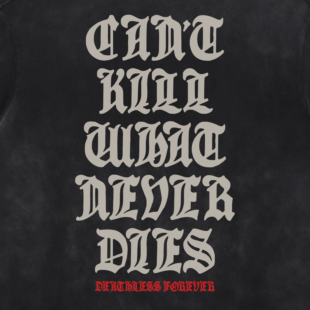 Deathless Acid Washed Distressed T-Shirt