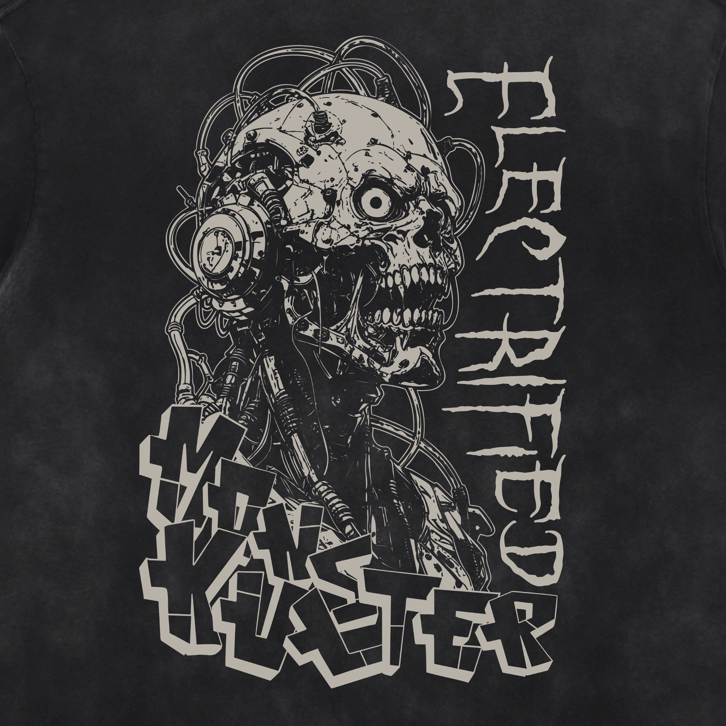 Electrified Acid Washed Distressed T-Shirt