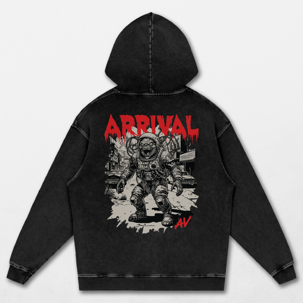 Fire From Above Acid Washed Hoodie