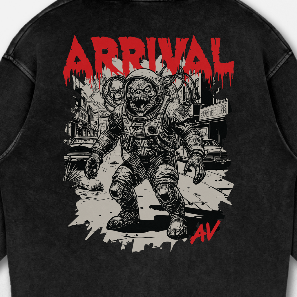 Fire From Above Acid Washed Hoodie