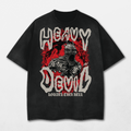 Heavy Devil Acid Washed Distressed T-Shirt