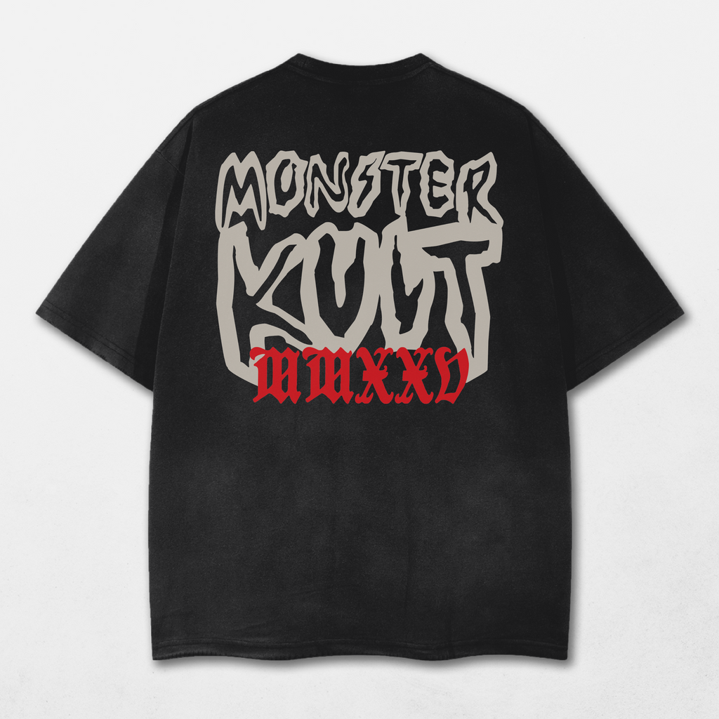 Heavy Devil Acid Washed Distressed T-Shirt