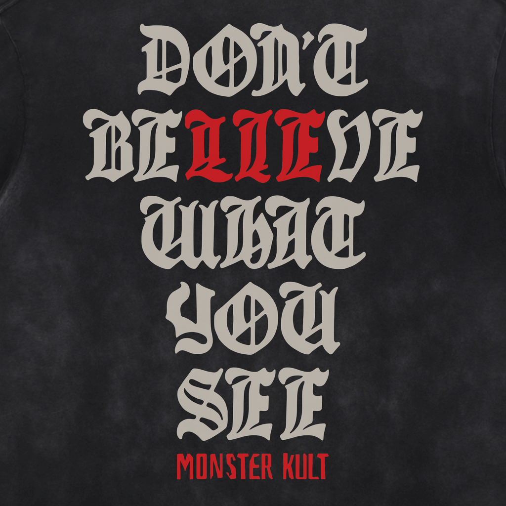 Illusion Machine Acid Washed Distressed T-Shirt