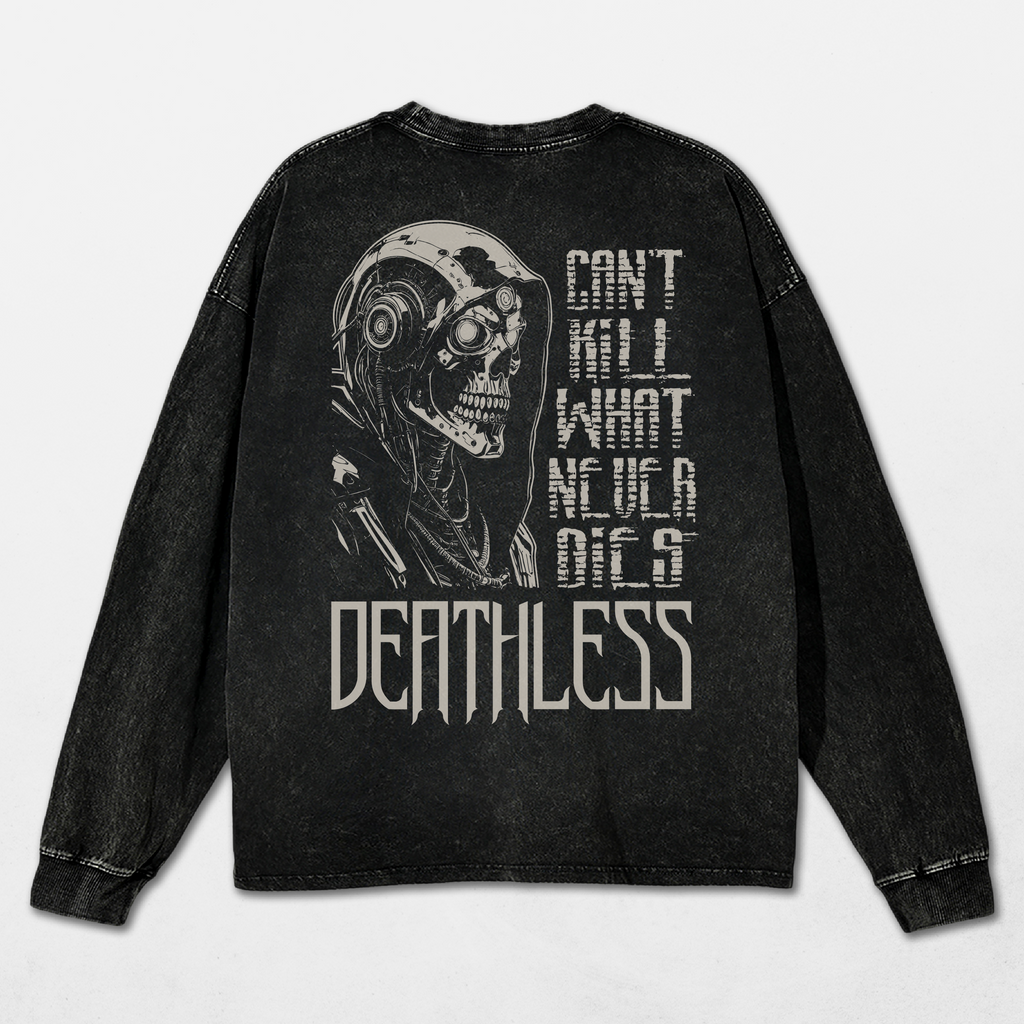 Immortal Acid Washed Long Sleeve Shirt