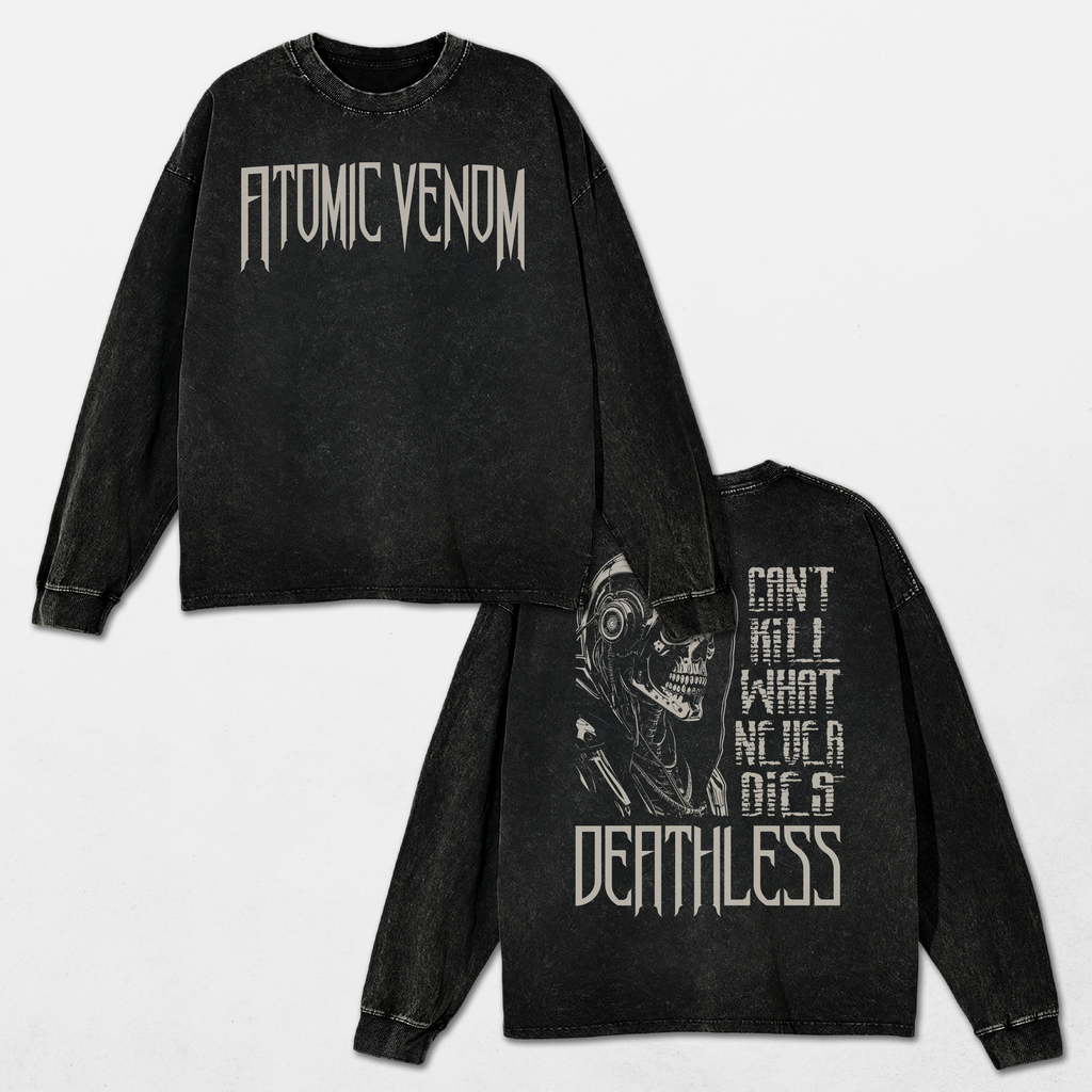 Immortal Acid Washed Long Sleeve Shirt