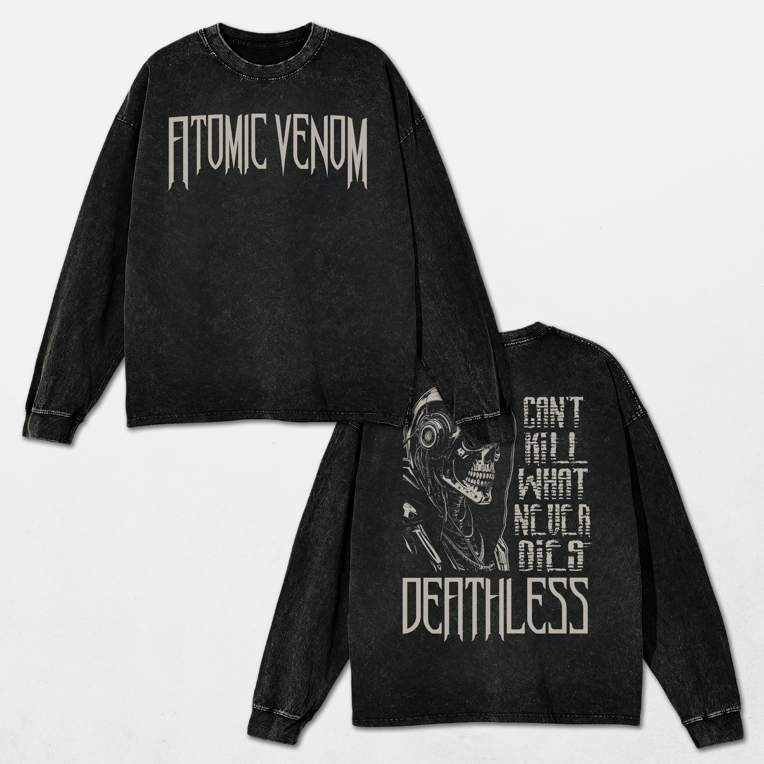 Immortal Acid Washed Long Sleeve Shirt