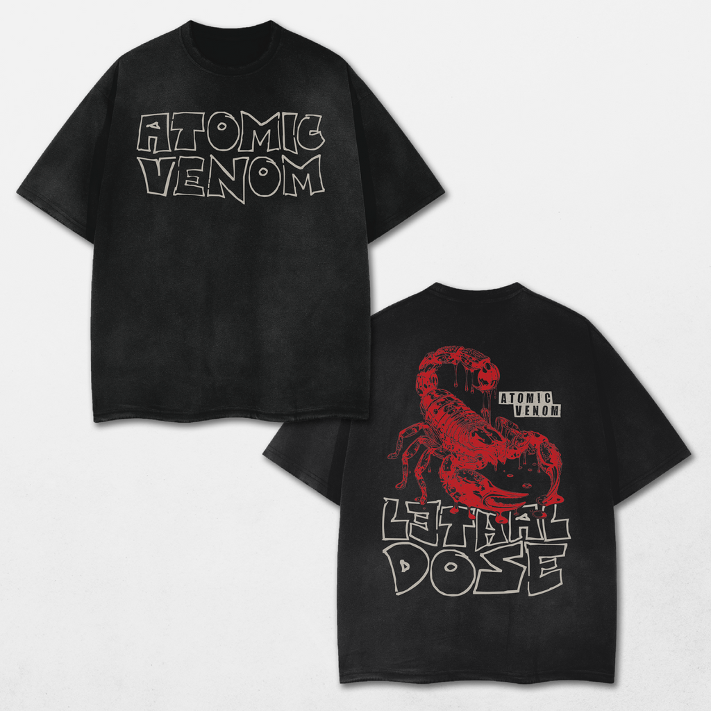 Lethal Dose Acid Washed Distressed T-Shirt