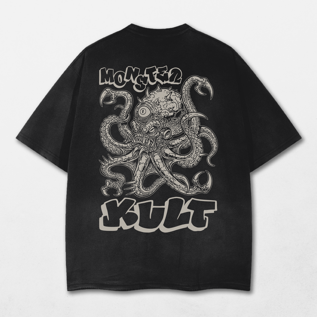 Octabeast Acid Washed Distressed T-Shirt