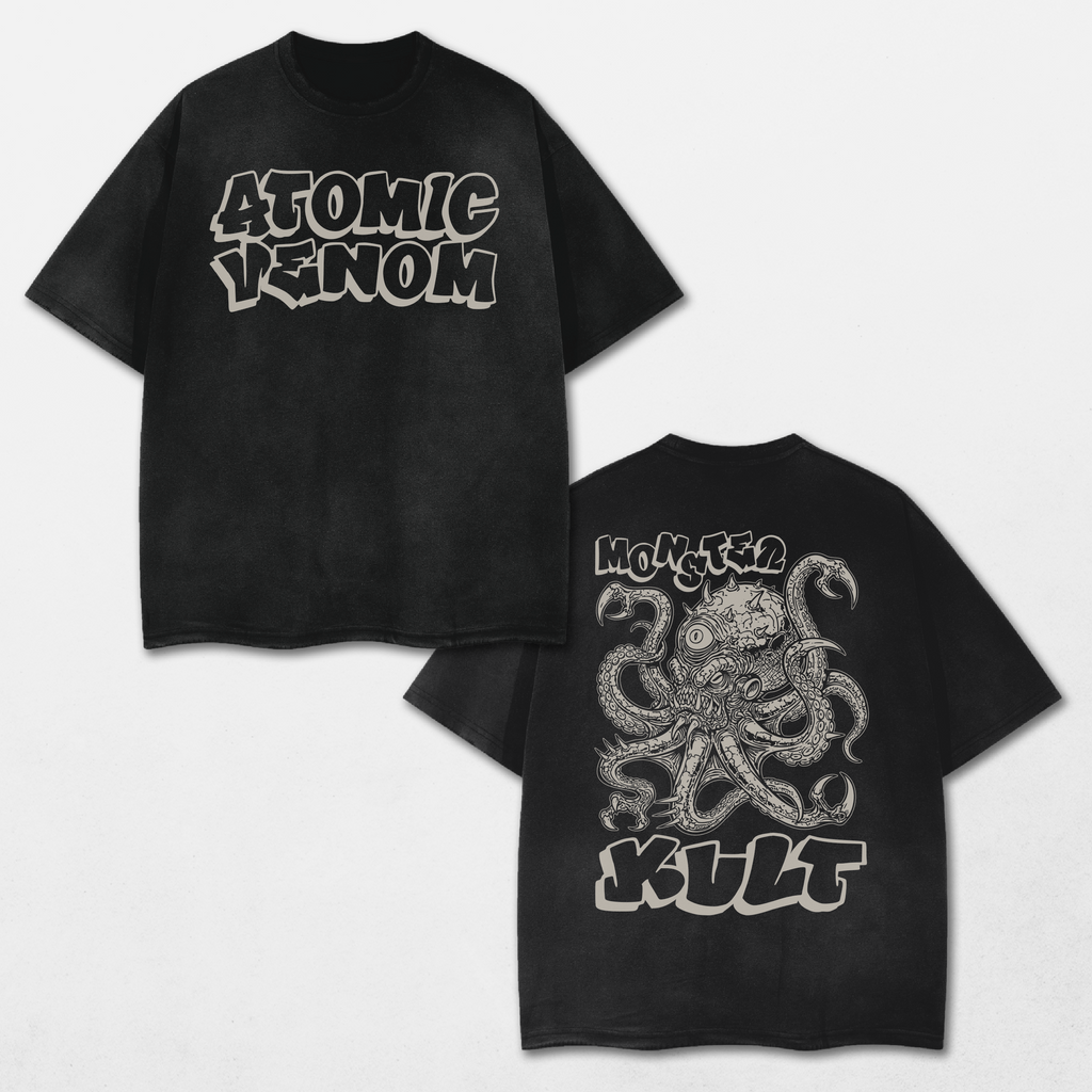 Octabeast Acid Washed Distressed T-Shirt