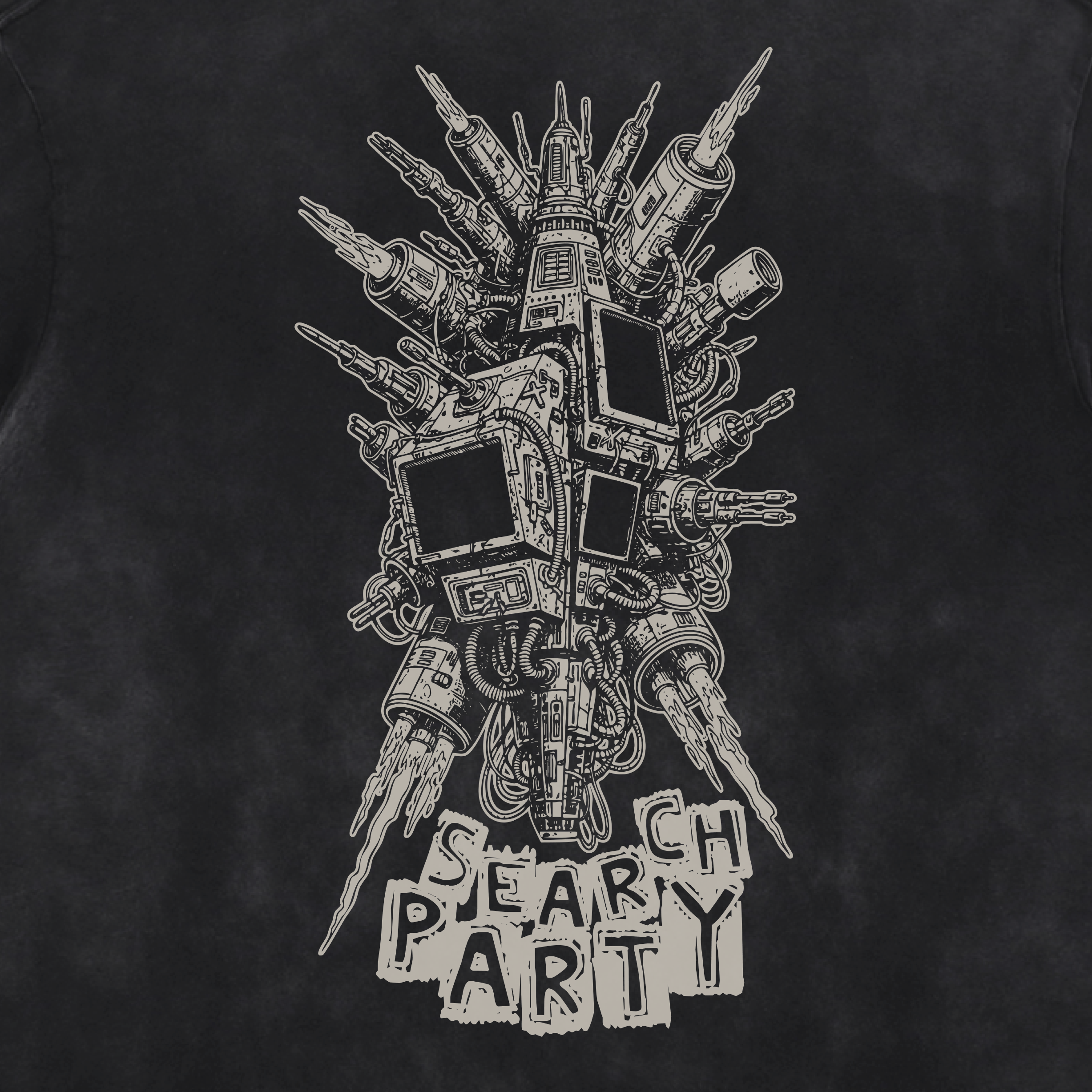 Search Party Acid Washed Distressed T-Shirt