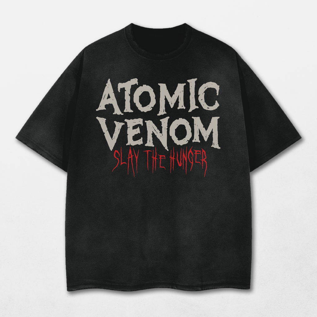 Slay The Hunger Acid Washed Distressed T-Shirt