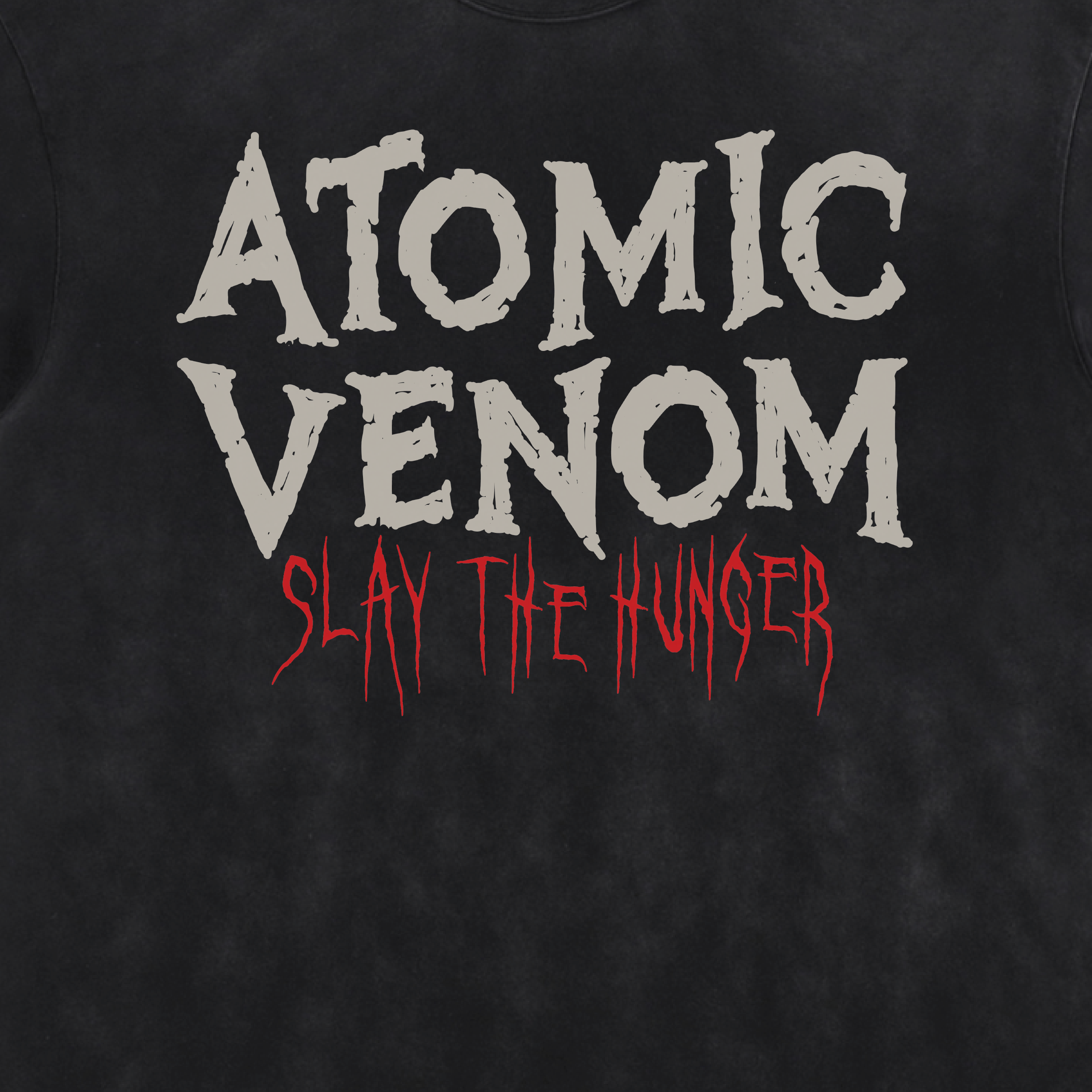 Slay The Hunger Acid Washed Distressed T-Shirt