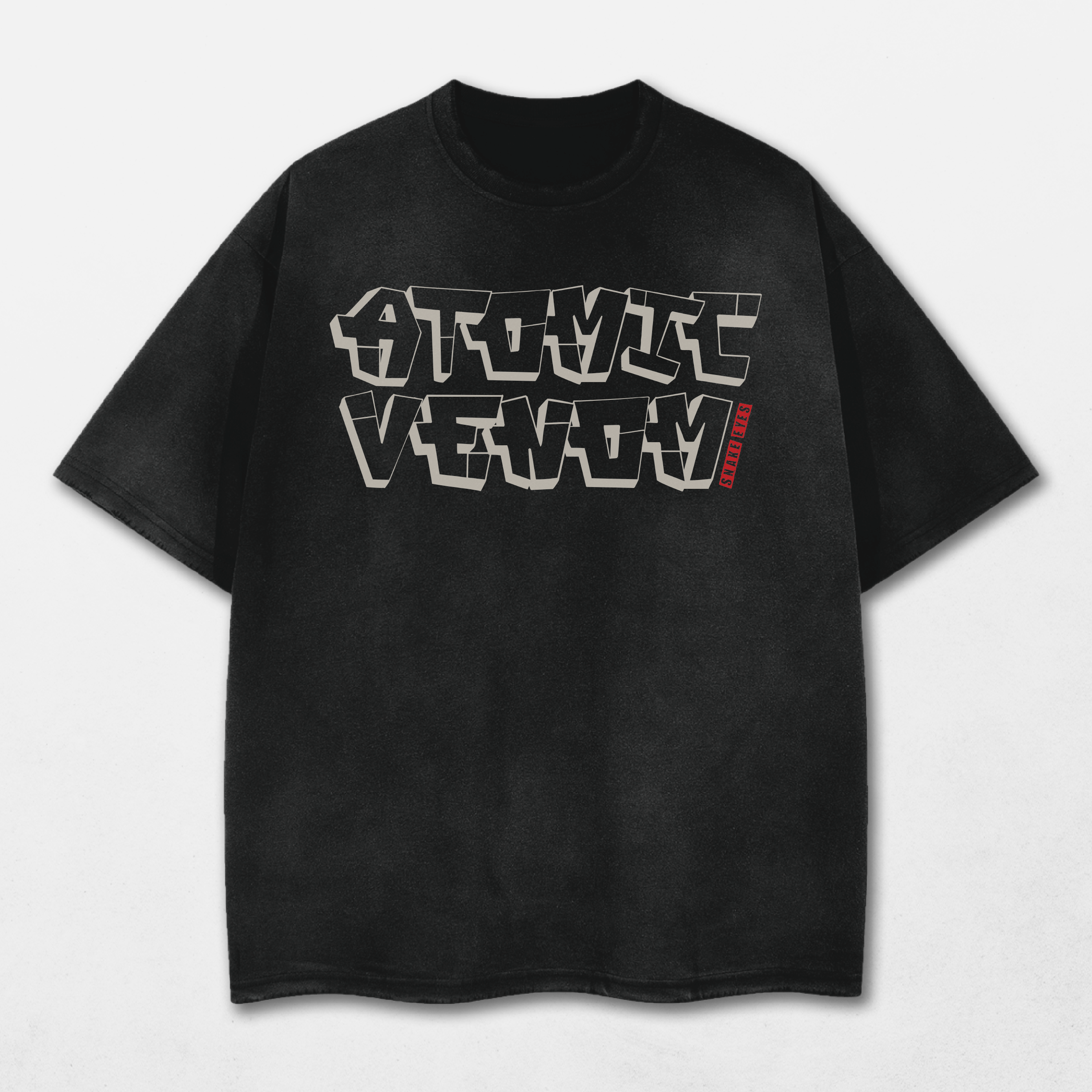 Snake Eyes Acid Washed Distressed T-Shirt