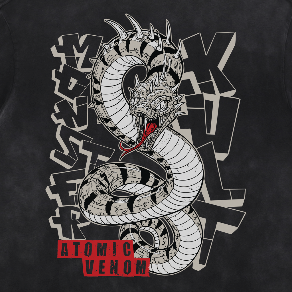 Snake Eyes Acid Washed Distressed T-Shirt