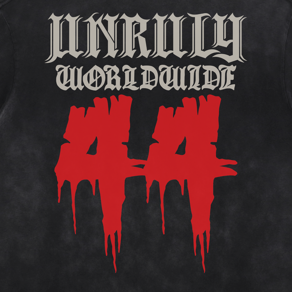 Unruly Acid Washed Distressed T-Shirt