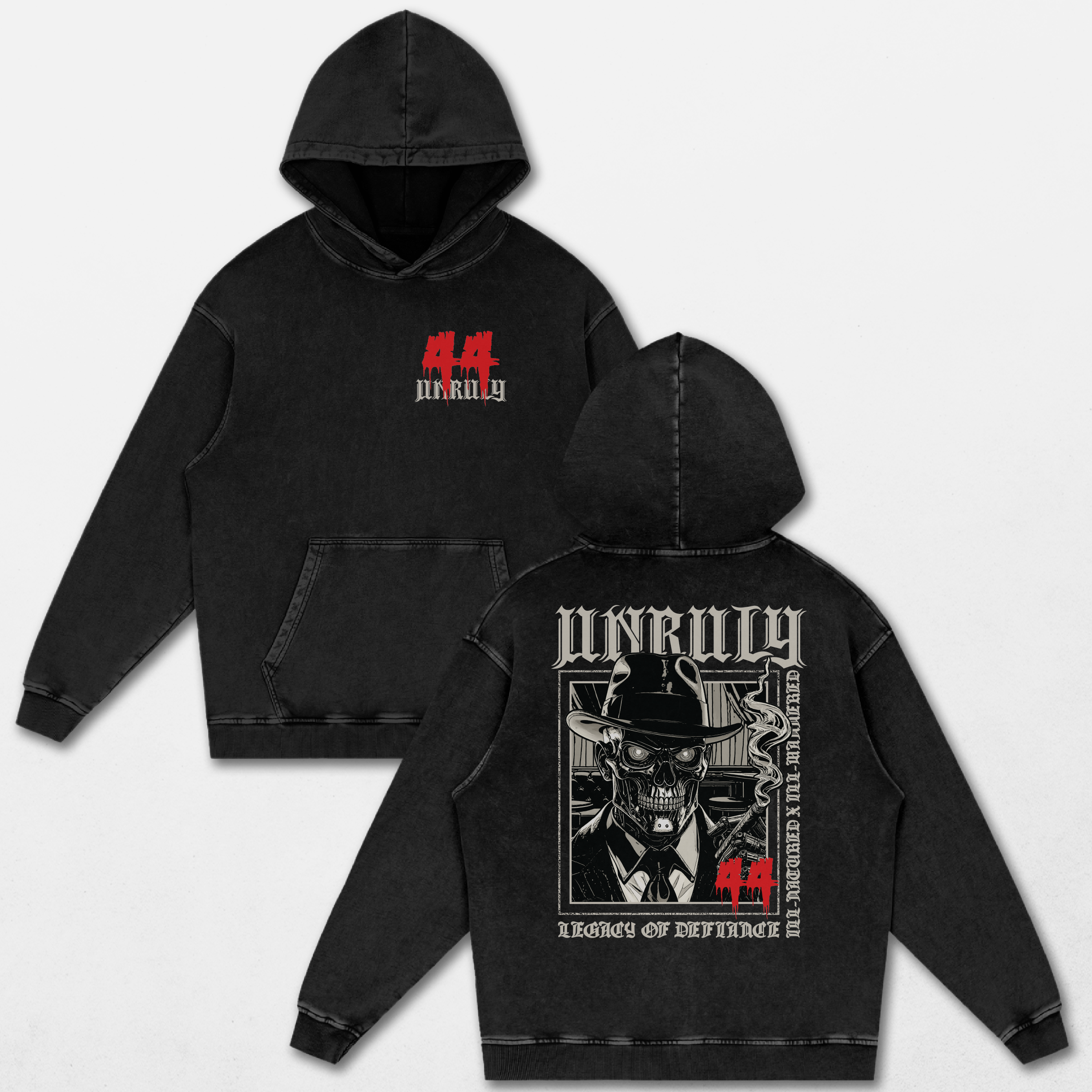 Unruly Legacy Acid Washed Hoodie