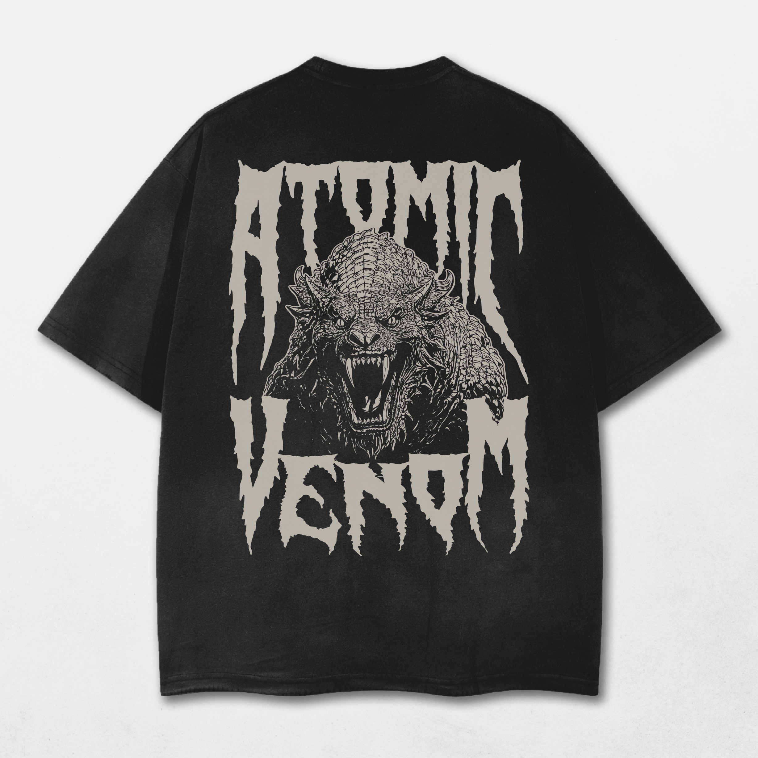 Venom Acid Washed Distressed T-Shirt
