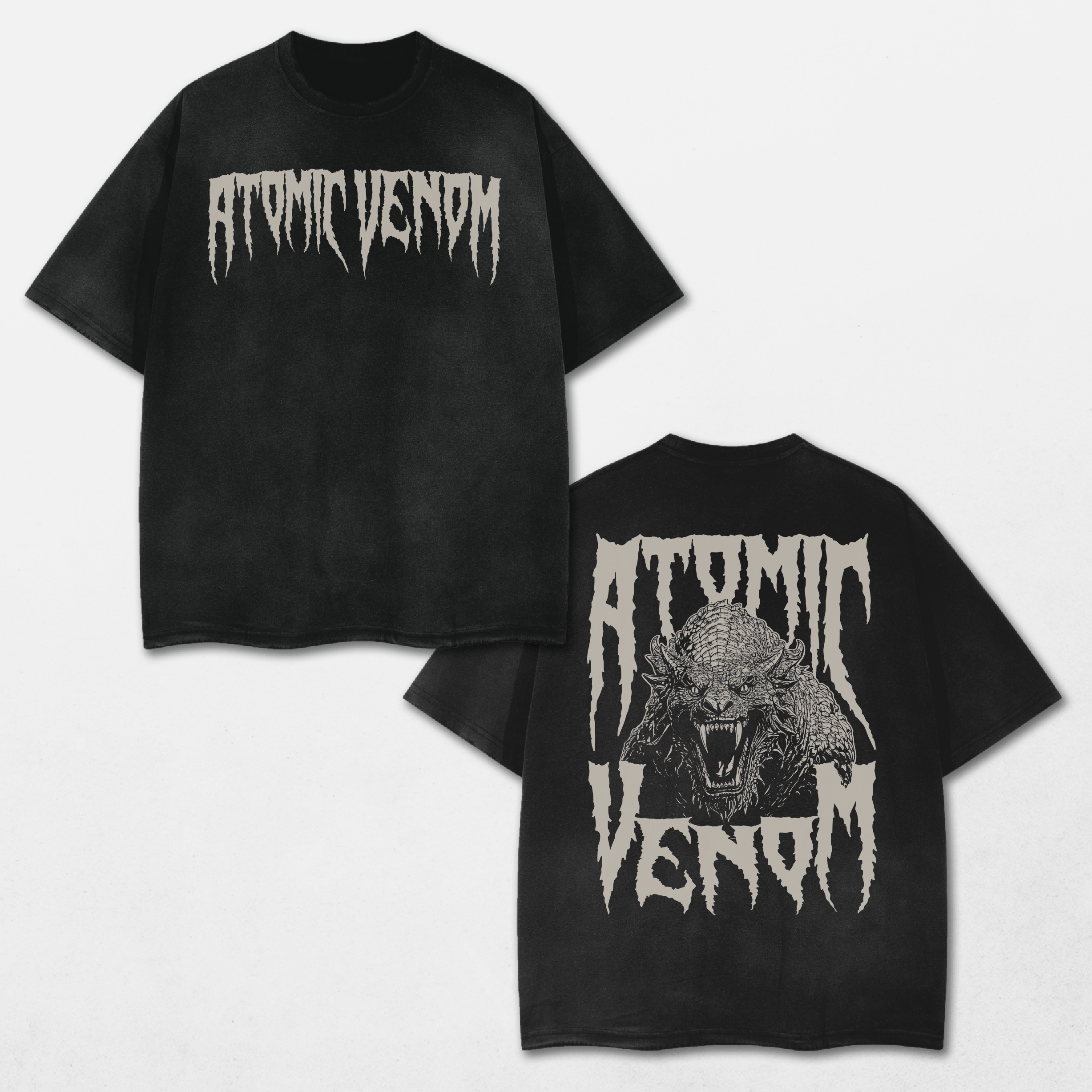 Venom Acid Washed Distressed T-Shirt