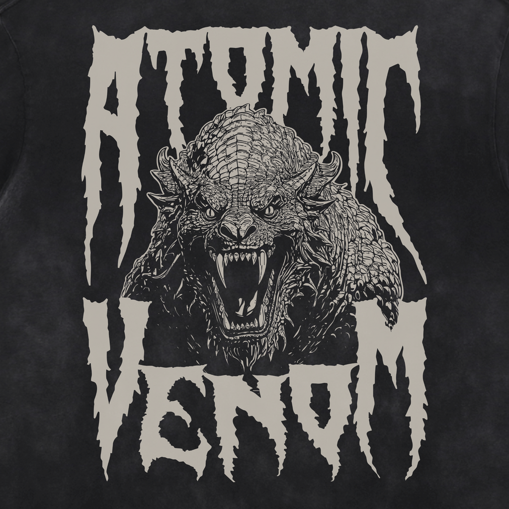 Venom Acid Washed Distressed T-Shirt