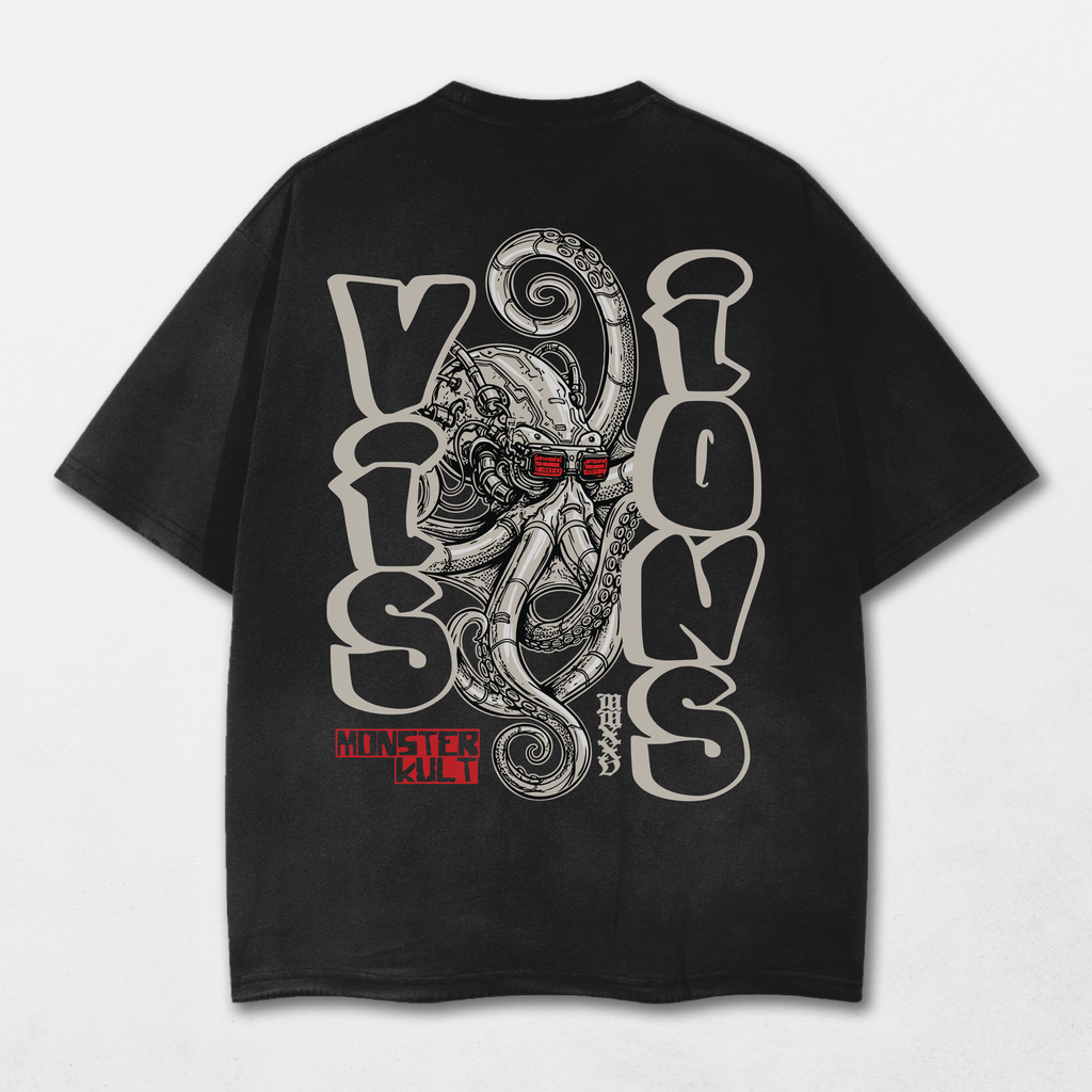 Visions Acid Washed Distressed T-Shirt